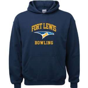  Fort Lewis College Skyhawks Navy Youth Bowling Arch Hooded 