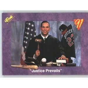  1991 Classic Game (Purple) Trivia Game Card # 193 Justice 