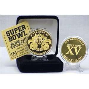  Super Bowl XV 24kt Gold Flip Coin