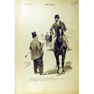  1895 Comedy Sketch Gent Horse Stowaway Bear Animal