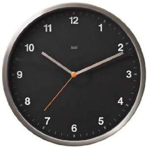  Helio 6 Wide Black Modern Wall Clock