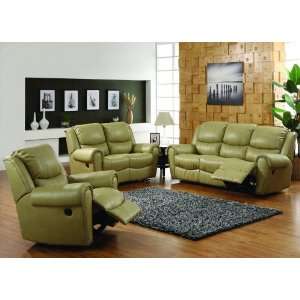 9889 3 HOME ELEGANCE CLINTON COLLECTION LEATHER MOTION SOFA LOVESEAT 