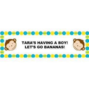  Mod Monkey Baby Personalized Banner Large 30 x 100 