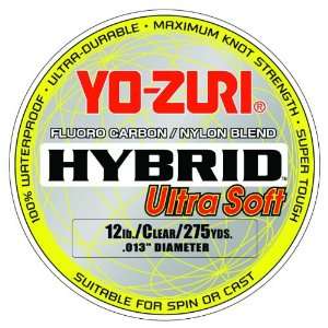 275 Yds. YO   ZURI Hybrid Ultra Soft Flourocarbon Monofilament Clear