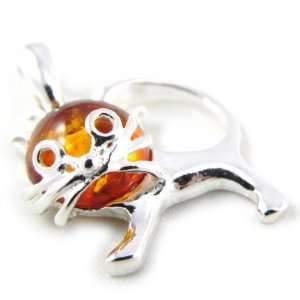  Pendant silver Chat amber. Jewelry