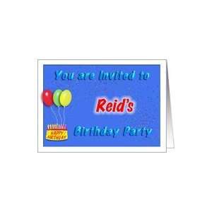  Reids Birthday, Invitation to the Party Card Toys 