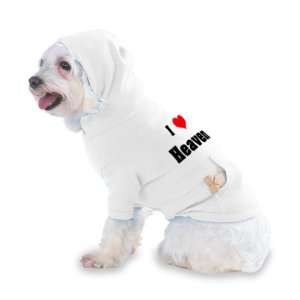  I Love/Heart Heaven Hooded T Shirt for Dog or Cat X Small 