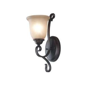   Sconce with 9 Inch Extension and 6 Inch Glass Shade