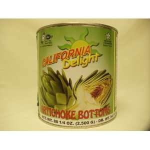 California Delight Artichoke Bottoms 88.25 Oz. (2.500 G)a Can/ (6 Per 