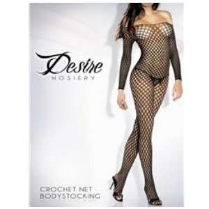 Bundle Long Sleeve Crochet Net Body Stocking Black Queen and 2 pack of 