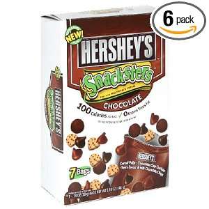 Hersheys Snacksters Chocolate, 100 Calorie Bags, 7 Count Boxes (Pack 