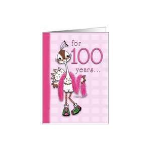  Happy Birthday 100 Year Old Woman  Fancy Peahen Card Toys 