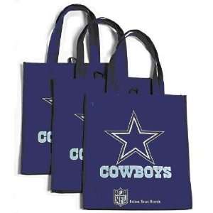  NFLs Dallas Cowboys Reusable Bags (3ct)