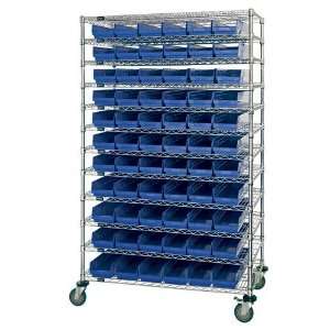   Wire Shelving with Plastic Bins   WR74 1248 101102