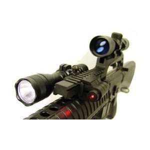  4x30 Tactical Scope Step Down Mount with strobe flashlight 
