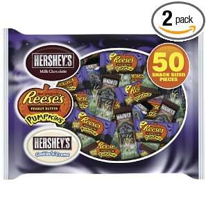 Hersheys Halloween Snack Size Candy Assortment, 50 Piece, 26.7 Ounce 