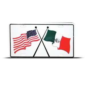 American Mexican Mexico Flag License Plate Wall Sign 