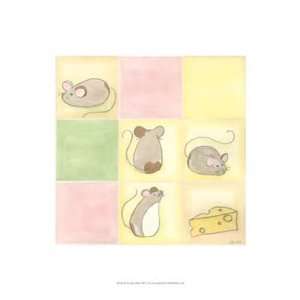  Tic Tac Mice In Pink by June Erica Vess 13x19 Baby