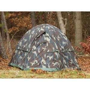  Rothco Woodland Camouflage 3 Man Hexagon Dome Tent Sports 
