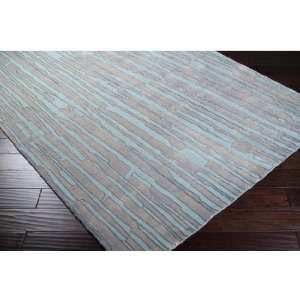  9 x 13 Winter Forest Blue Wool Area Throw Rug