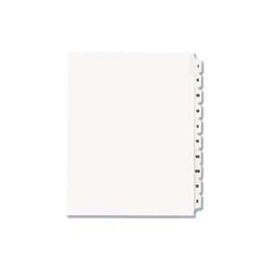 Allstate Style Legal Side Tab Dividers, 10 Tab, I X, Letter, White, 10