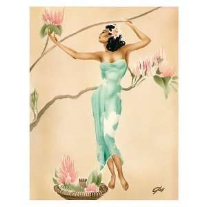  Hawaii Poster Magnolia 12 inch by 18 inch