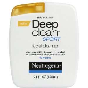  Neutrogena Deep Clean Sport Facial Cleanser, 5.1 Oz (Pack 