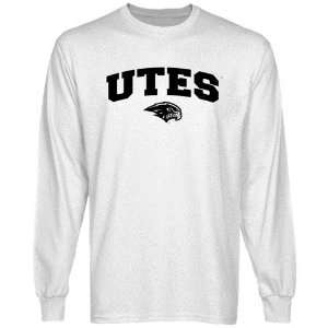  Utah Utes White Logo Arch Long Sleeve T shirt Sports 