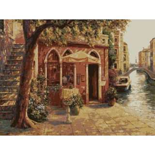  Bentley AC316131216 Liu Cafe with Stairway Venice Canvas 