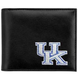   Wildcats Black Leather Embroidered Billfold Wallet