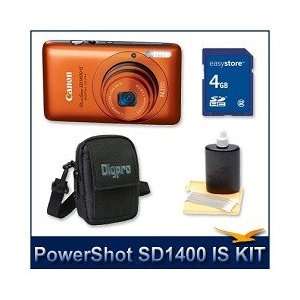  PowerShot SD1400 IS Digital ELPH (Orange) 4182B001, 14.1 Megapixel 