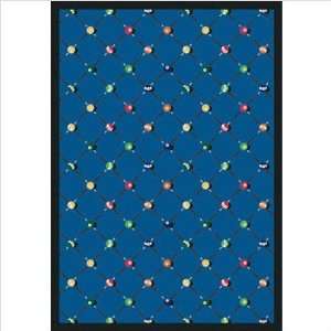  Joy Carpets 1421 Blue Blue Billiards Rug Size 78 x 109 