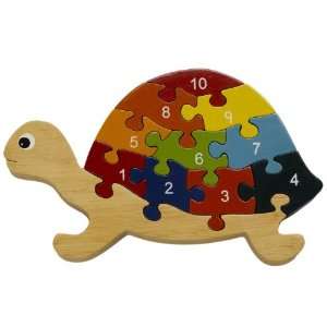   Wooden Alphabet Animal Themed Teaching Puzzle   Turtle Toys & Games