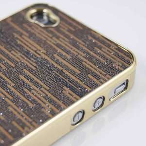  Brown Dot Matrix Hard Plastic Case for Iphone 4 & 4S Cell 
