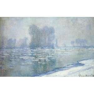   24x36 Inch, painting name Ice Floes Misty Morning, by Monet Claude