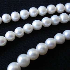  White 8 9mm Potato Loose Freshwater Pearl Beads FW Arts 