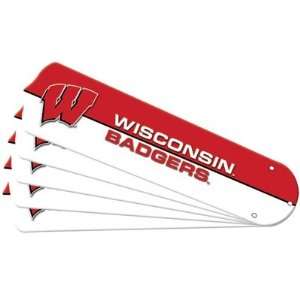 Sports Fan Products 7990 WIS TeamFanz Collegiate 5 Blade Set for a 52 