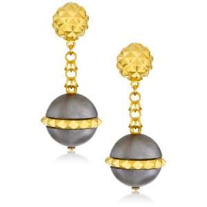    Marv Graff Atom Pyramid Lucite Ball Drop Earrings Jewelry