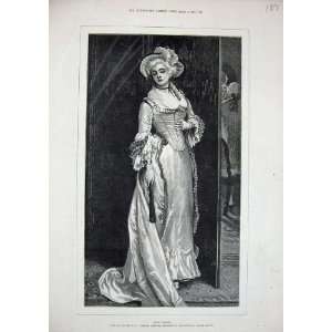  1883 Fine Art Lady Teazle Fashion Dress British Artists 