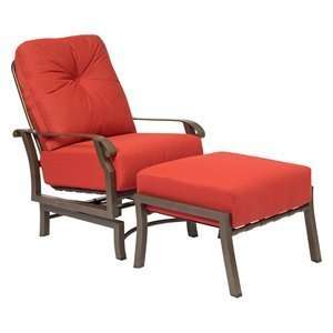 Woodard Cortland Cushion Spring Lounge Chair & Ottoman Set    