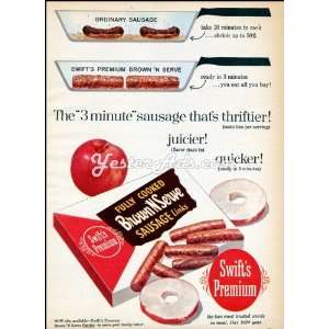  1960 Vintage Ad Swift & Company Swift brown n serve 