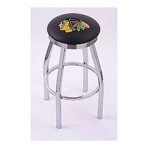 Chicago Blackhawks HBS Steel Stool with Flat Ring Logo Seat and L8C2C 