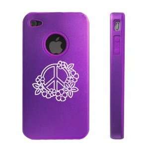  Apple iPhone 4 4S 4G Purple D108 Aluminum & Silicone Case 
