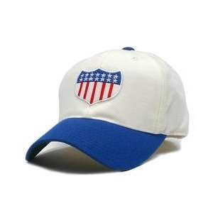 New York Giants 1913 World Tour Cooperstown Fitted Cap   Cream/Royal 7 