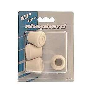  Shepherd 9122 1 1/8 inch White Rubber Leg Tips   4 Pack 