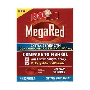 Schiff MegaRed Softgels, Extra Strength, 45 Count Health 