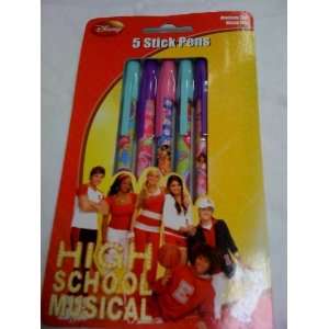  Disney High School Musical Stick Pens Medium Tip Black Ink 