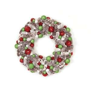  Pack of 2 Candy Crush Frosted Pine Cone & Ball Artificial 