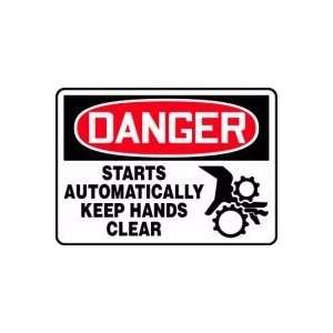  DANGER STARTS AUTOMATICALLY KEEP HANDS CLEAR (W/GRAPHIC 