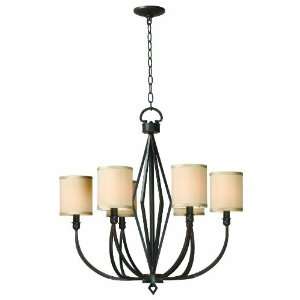 World Imports 3506 42 Decatur Collection 6 Light Chandelier, Rust